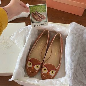 Charlotte Olympia cute owl flats sz39
